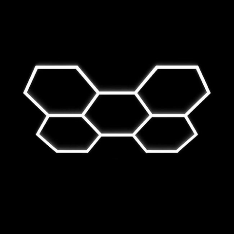 lampă LED hexagon honeycomb 192W montată pe tavan
