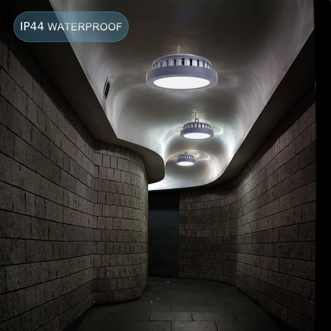 lampi led UFO 150W montate in serie, lumina clara, 6000k, led-box.ro