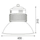 Lampa LED Industriala Cool, 150W 18000 lm, IP44 - led-box.ro