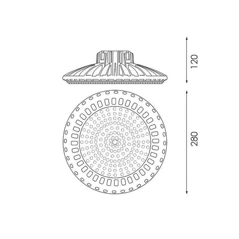 Lampa LED Industriala UFO Inspire, 100W 16000lm, IP67 - led-box.ro