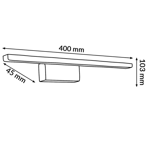 Iluminat oglindă baie LED 6W crom