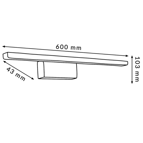 Aplica LED Mirror 9W pentru oglinzi mari