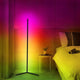 Lampa LED RGB de colt, 20 W, 150 cm, telecomanda, negru - led-box.ro