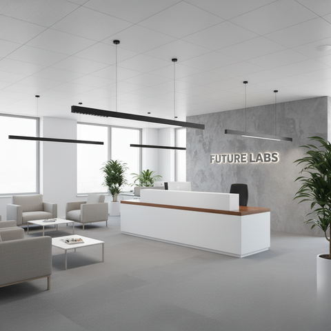 Lampă liniară Lifud OSRAM CRI90, Iluminat tehnic birou 40W negru mat