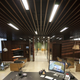 Lampă LED 50W cu difuzor alb mat și carcasă neagră
