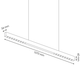 lampa led liniara 40w, lungime 1070mm, latime 60mm