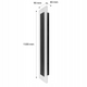 Lampa moderna iluminat fatada lungime 150cm, din acril negru rezistenta la uv si apa, led-box.ro
