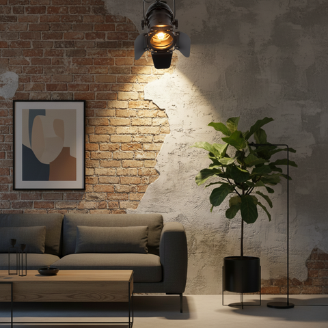 proiectorplafonieră metalică neagră tip proiector