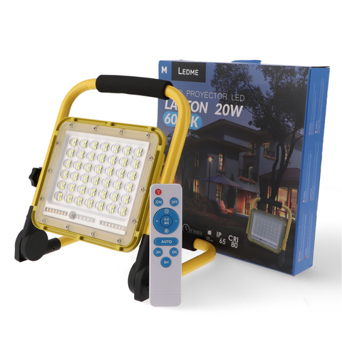 reflector LED portabil, proiector LED cu baterie, reflector LED 20W, lumină LED exterior, proiector cu acumulator, reflector rezistent la apă, proiector LED IP65, reflector LED grădină, proiector LED camping, proiector LED cu telecomandă, reflector exterior 20W, led-box.ro