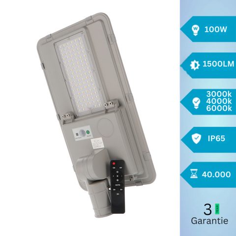Lampa LED solara 100w cu telecomanda, led-box.ro