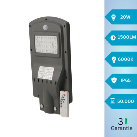 Lampa cu incarcare solara, 20w 1500 lumeni, ip65, lumina rece, 3 ani garantie, led-box.ro
