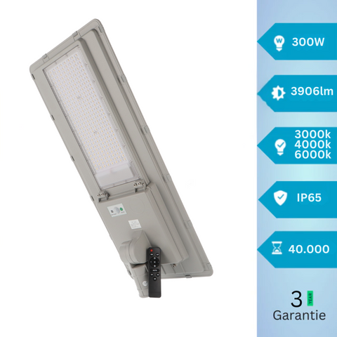 lampa led solara 300w 3906lm pentru iluminat public, led-box.ro