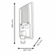 lampa cu panou solar iluminat public, dimensiuni 347x850mm, led-box.ro