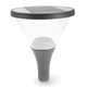 Lampă stradală solară cu design conic modern, montată pe stâlp urban, led-box.ro