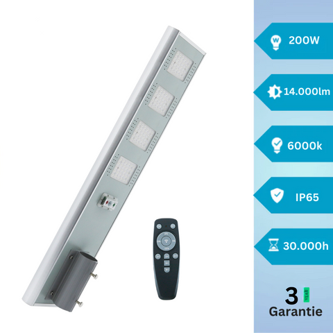Lampă LED stradală cu autonomie extinsă și lumină alb rece 6000k, led-box.ro
