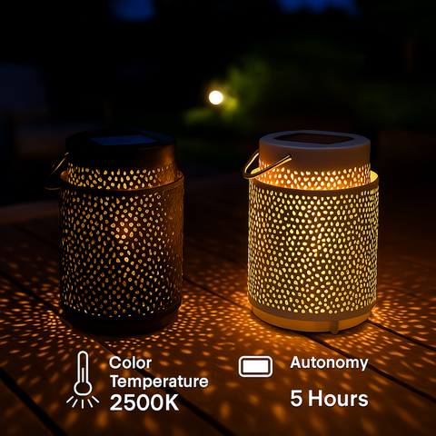 lampă solară elegantă neagră pentru grădină