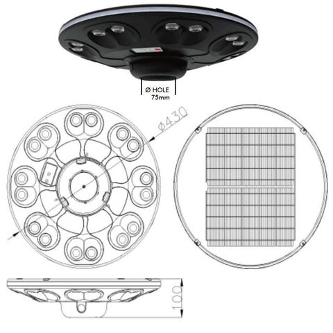 Lampa solara stradala, lampi solare, iluminat solar, lampa cu incarcare solara, lampa solara cu senzor, lampa solara cu stalp, led-box.ro