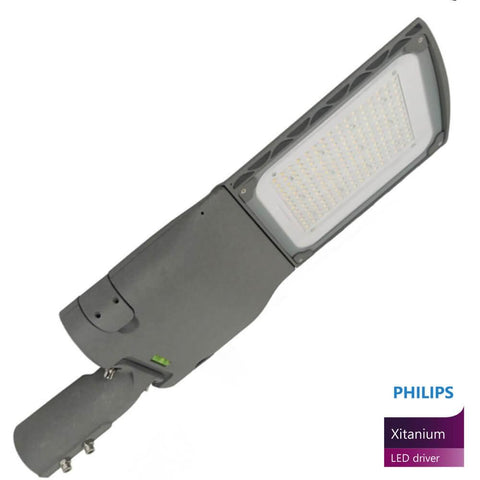 Lampa LED stradala CAPRI 15W-150W, Lămpi iluminat stradal, lampi LED stradale, Iluminat public eficient, Lămpi stradale economice, Iluminat exterior LED, iluminat urban, Iluminat public, led-box.ro
