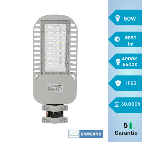 Lampa stradala slim 50W, chip Samsung, 135lm/W IP65 - led-box.ro