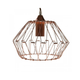 Lampa suspendată metalică rose copper Kandang aprinsă în interior
