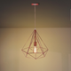 pendul geometric rose gold cu bec E27