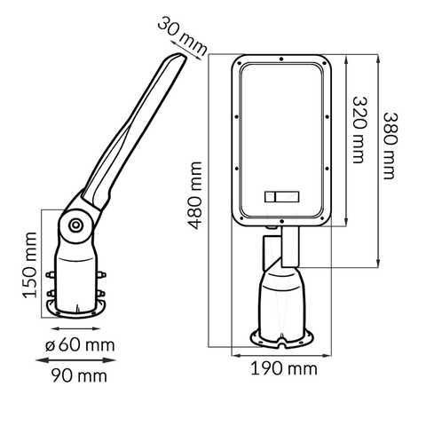 Lampa LED iluminat stradal 100W Spider 125 lm/w IP65