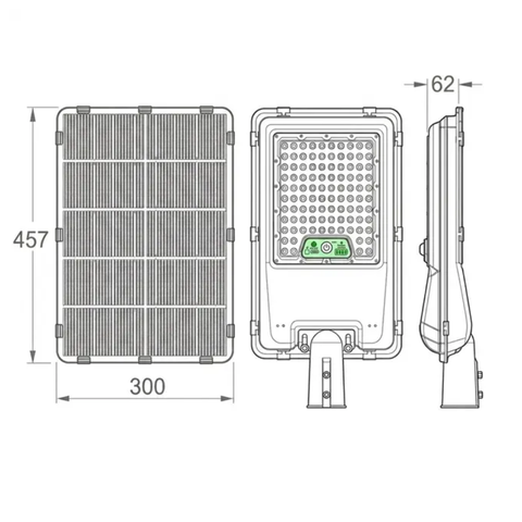 Lampa LED Stradala SOLARA EcoSun 240 4800Lm | SENZOR PIR + TELECOMANDĂ| 6500K IP65