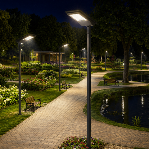 Lampa LED Stradala SOLARA EcoSun 240 4800Lm | SENZOR PIR + TELECOMANDĂ| 6500K IP65