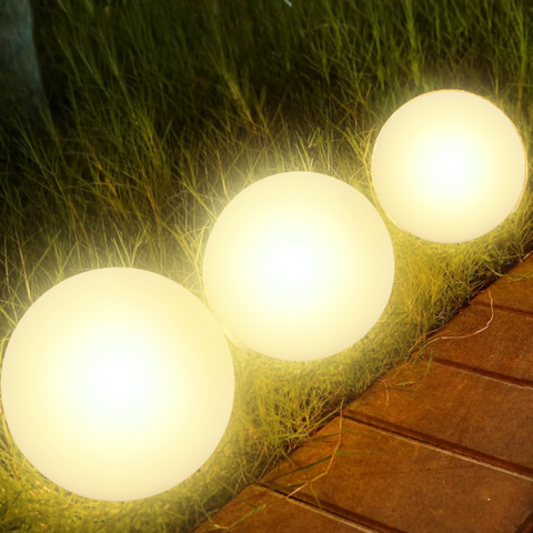 lampi sferice glob pentru iluminat gradina, lumina calda