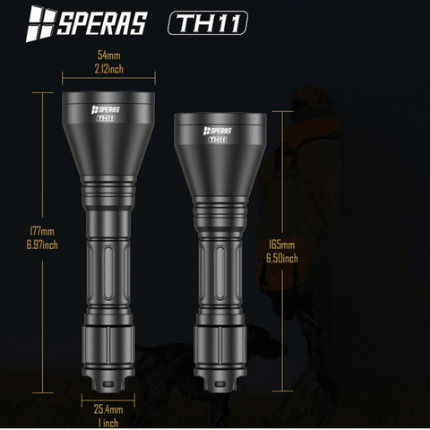 Lanterna de vanatoare Speras TH11K,  lanterne vanatoare, lanterne profesionale cu acumulator, lanterne profesionale puternice, lanterne profesionale vanatoare, lanterne profesionale reincarcabile, lanterne tactice, led-box.ro