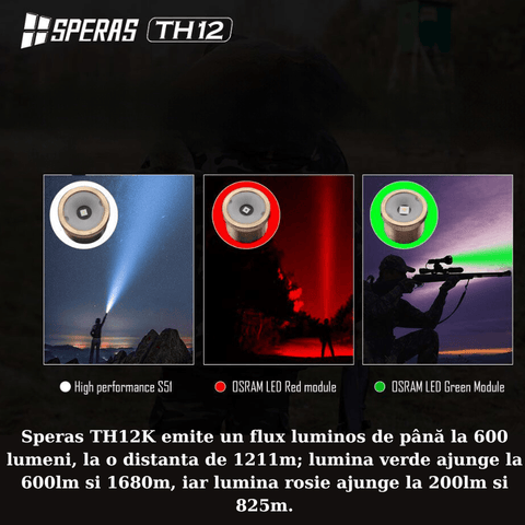 Lanterna de vanatoare Speras TH12K - led-box.ro