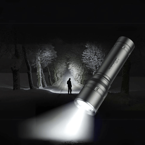 Lanterna LED reincarcabila Superfire S33-A, 2.5W, 220m, negru - led-box.ro