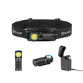 Lanterna Olight Perun 3 Mini montată pe bentiță frontală, led-box.ro
