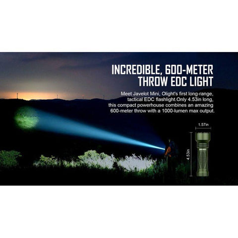 Lanterna tactica Olight Javelot Mini, 1000 lm, iluminare 600 metri - led-box.ro