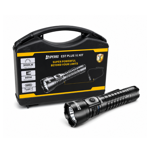 Kit Lanterna Profesionala SPERAS EST PLUS V3 – 3000 Lumeni, 800 Metri