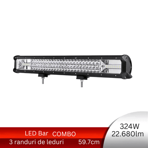 bara led auto, ledbar auto, led bar auto, ledbar combo beam, led bar auto 324w, ledbar 12-24v, bara led auto masini teren, bara led auto offroad, ledbar 22680lm, ledbar auto 59cm, led-box.ro