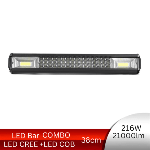 bara led auto, led bar auto combo, led bar auto 216w, ledbar 12-24v, bara led auto masini teren, bara led auto offroad, ledbar 21000lm, ledbar auto 38cm, led-box.ro