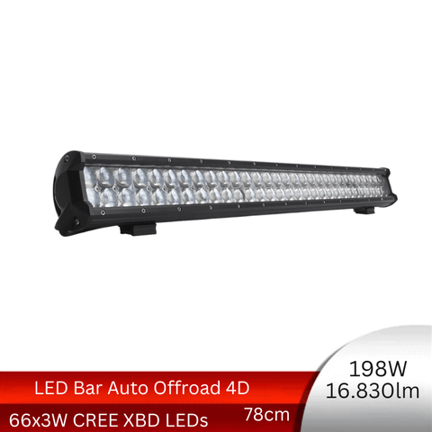 LED Bar Auto Offroad 4D 198W/16.830lm, 78 cm, Combo Beam - led-box.ro