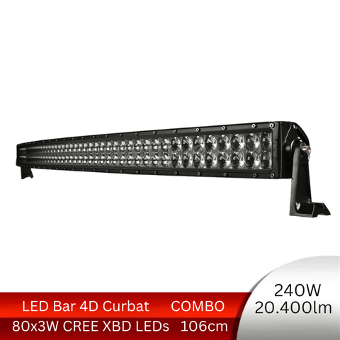 LED bar curbat, LED light bar, lumini LED bar, bare LED pentru mașini, bare luminoase LED, bara led combo, bara led 106cm, led bar 240w, led-box.ro