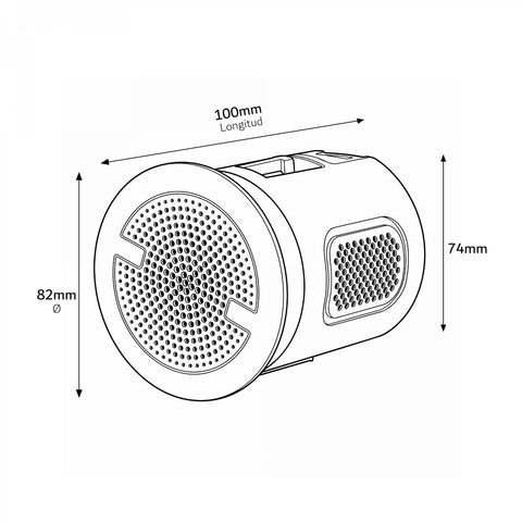 Sursa Ledme 200W 24V incorporabila, desen cu dimensiuni 82x100 mm