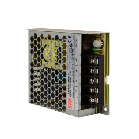 sursa de alimentare, sursa in comutatie, Mean Well, LRS-50-36, sisteme de supraveghere, iluminat LED, sursa tensiune Mean Well, sursa alimentare profesionala, sursa alimentare 50w, Sursa de alimentare 36V, sursa led profesionala, led-box.ro