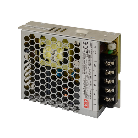 sursa de alimentare, sursa in comutatie, Mean Well, LRS-50-48, sisteme de supraveghere, iluminat LED, sursa tensiune Mean Well, sursa alimentare profesionala, sursa alimentare 50w, Sursa de alimentare 48V, led-box.ro