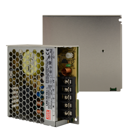 sursa de alimentare Mean Well, LRS-75-15, sisteme de supraveghere, iluminat LED, sursa tensiune Mean Well, sursa alimentare profesionala, sursa alimentare 75w, Sursa de alimentare 15V 5A, led-box.ro
