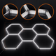 Metoda imbinare Instalație LED honeycomb, 192W, formată din 5 hexagoane, pentru spații moderne, led-box.ro