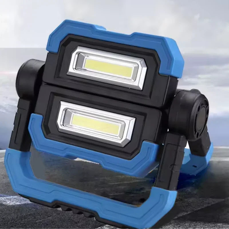 Proiector LED portabil 10W 4500K, 5000mAh, maner cu magneti fixare