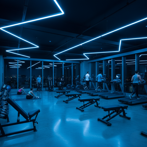 Neon FLEX Albastru 230V lumină continuă și intensă