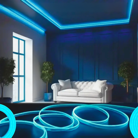 Neon FLEX Albastru Deschis 230V lumină clară și uniformă