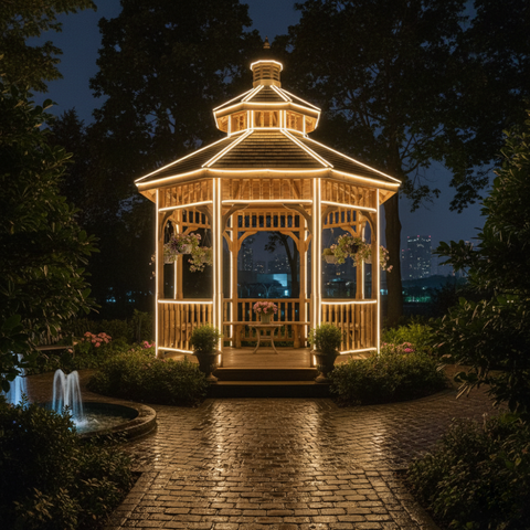 Neon Flex LED 24V Alb Cald exterior protejat IP65
