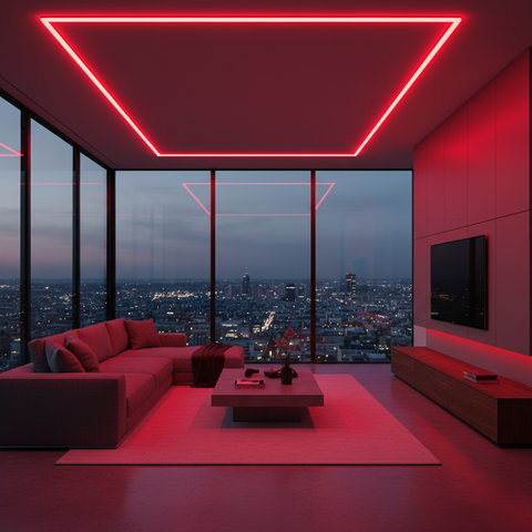 neon flex rosu 34v 120led/m decor living