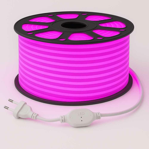 Neon FLEX LED Roz 230V 8x16mm IP65
